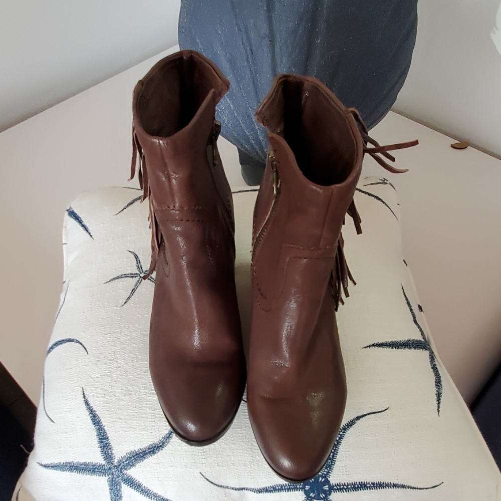 SAM EDELMAN WESTERN BOOTIE LEATHER SZ 7.5 - Picture 3 of 6